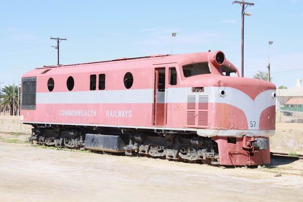 Ghan locomotief in Marree