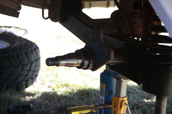 De askraag vast op de as