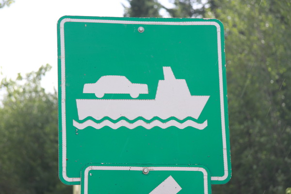Ferry bij Dawson City