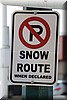 Verboden te parkeren als dit als sneeuwroute wordt gebruikt