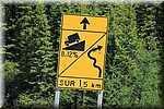 Bochtige helling van 8 tot 12%